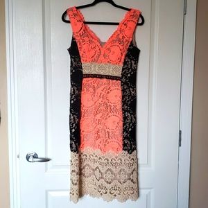 Lace overlay dress